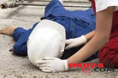 Ağsuda 20 yaşlı fəhlə hündürlükdən yıxıldı - Bakıya gətirdilər