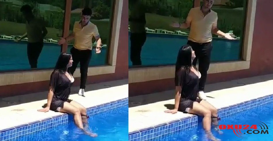 Azərbaycanlı qızın oğlanla hovuzda bu görüntüsü olay yaratdı