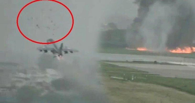 Təlim uçuşu zamanı hava limanı bombardman edildi