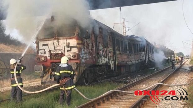 Gəncə Dəmiryolu vağzalında yanğın