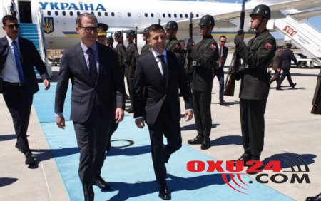 Zelenski ilk dəfə Türkiyədə rəsmi səfərdədir - Foto