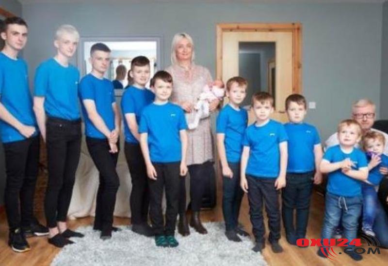 10 oğlan anasının qız övladı dünyaya gəldi