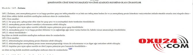 Bakıda gəlinini baltalayan qayınata haqda ŞOK DETAL- Zorlamaya görə məhkum olunub