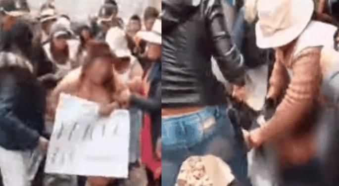 Qadını oğurluq etdiyinə görə soyundurdular – VİDEO (+18)