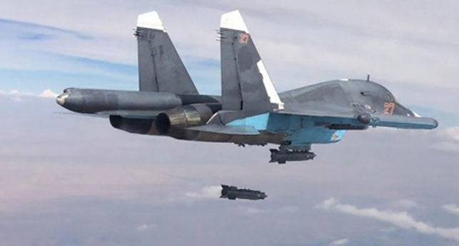 Rusiya aviasiyası azərbaycanlı yaraqlıların da olduğu bazanı vurub