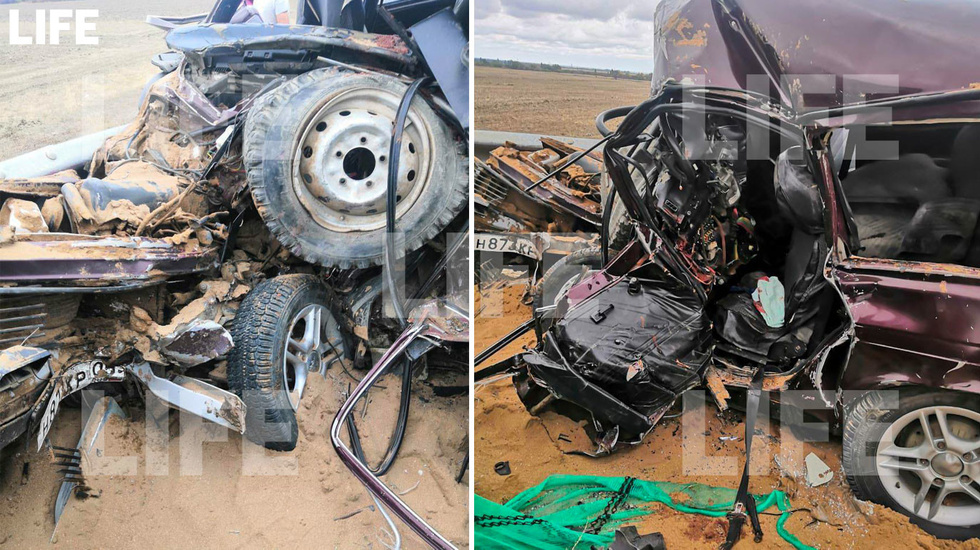 Dəhşətli qəzada görüntü: 3 sərnişin tanınmaz halda