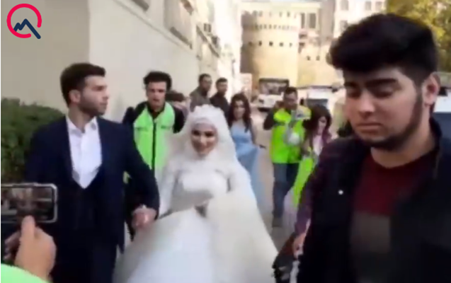 Bəylə gəlin Müsavatın piketinə düşdü - Video