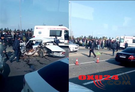 SON DƏQİQƏ! Aeroport yolunda dəhşətli görüntülər - Ölən və yaralılar var