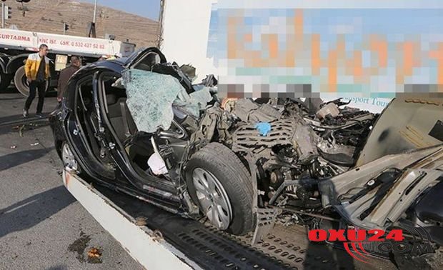 Bir ailənin dörd üzvü TIR-ın altında əzilib öldü - FOTO