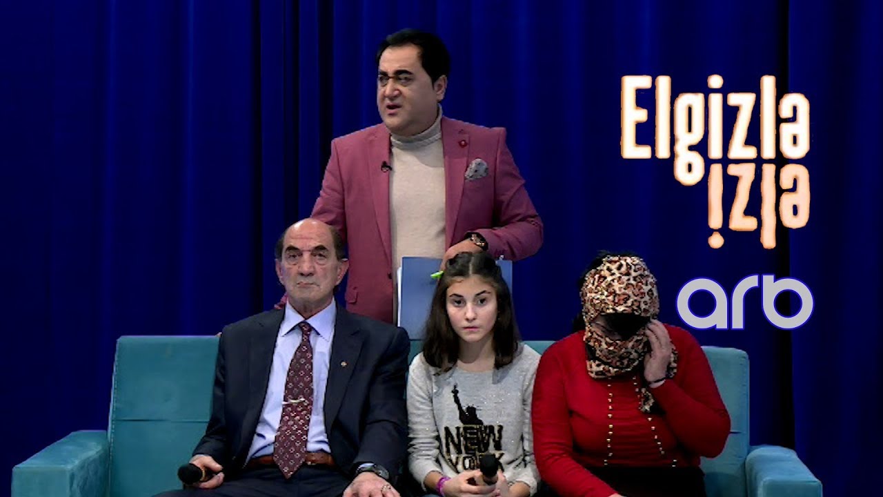 Elgizin verilişində maraqlı anlar: Kişi üçün  efirə gələn qadın dəsmalla üzünü bağladı (VİDEO)