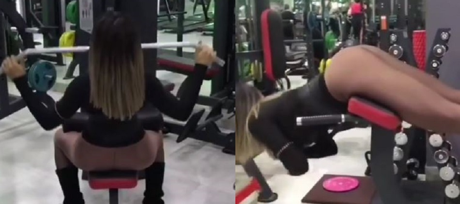 Bakıda idman zalından şok görüntü: Qız lüt məşq edib? +VİDEO