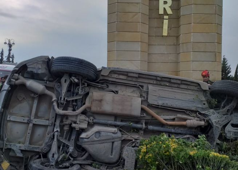 Şirvanda 4 nəfərin öldüyü dəhşətli qəzanın görüntüsü - QƏZA ANI - VİDEO