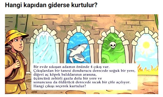 Bu adam  necə xilas olsun? - Məntiqini  yoxla!