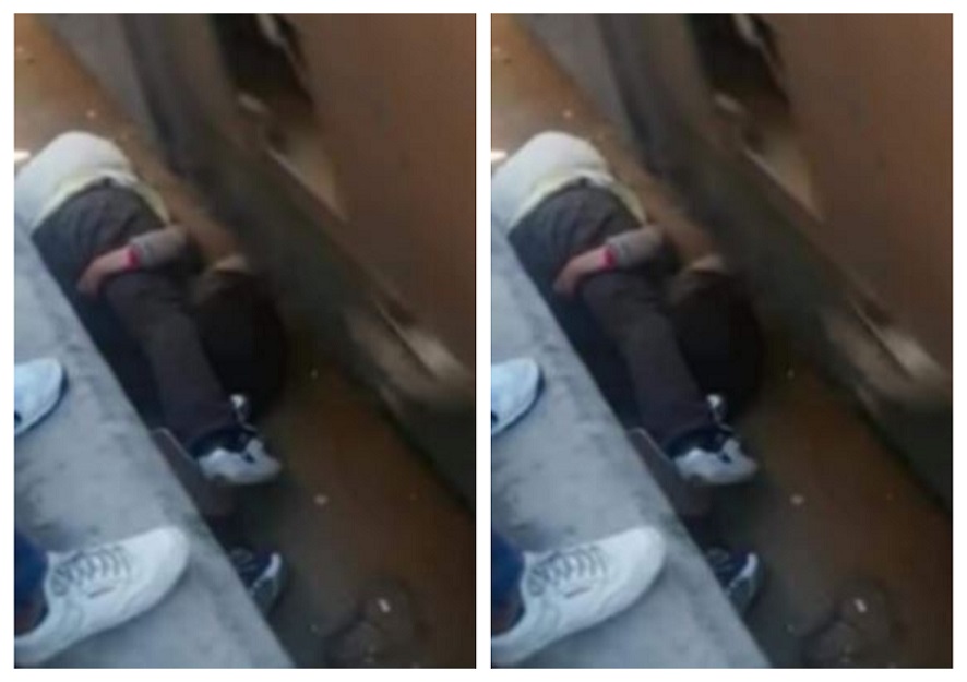 Uşağı qatar relsinə düşən ata görün nə etdi +VİDEO