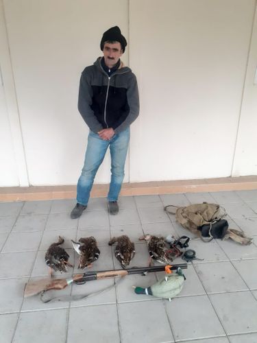 Biləsuvarda qanunsuz ov edən şəxs saxlanılıb - FOTO