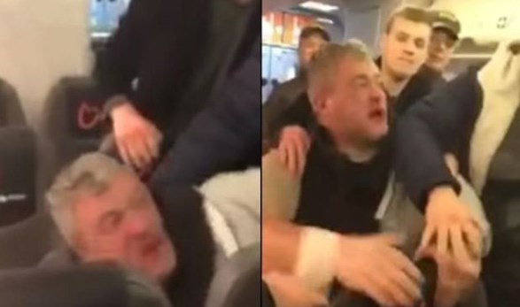 Təyyarənin göyərtəsində dava: Sərnişinin dişini qırdılar — VİDEO