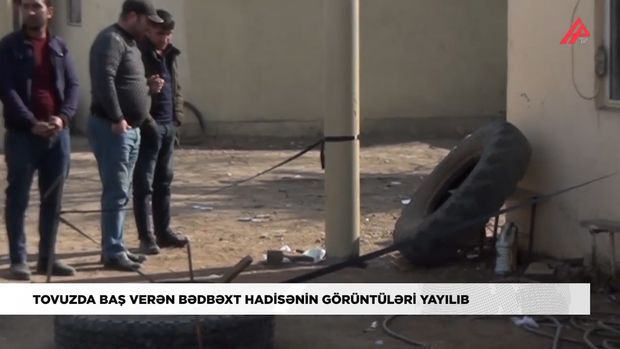 Tovuzda ustanın faciəli şəkildə ölüm anı - ANBAAN VİDEO