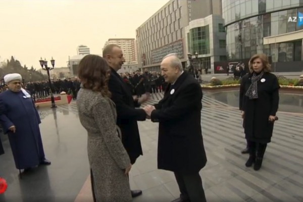 İlham Əliyev və xanımı Ayaz Mütəllibovla görüşdü - VİDEO