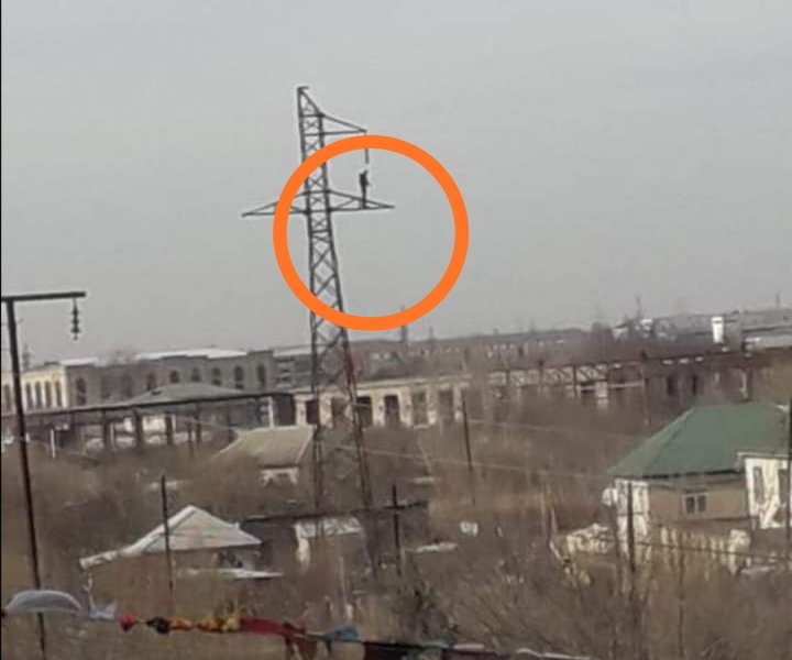 Xəstəxanaya aparılmasına etiraz etdi - Elektrik dirəyinə çıxdı - Azərbaycanda ŞOK HADİSƏ