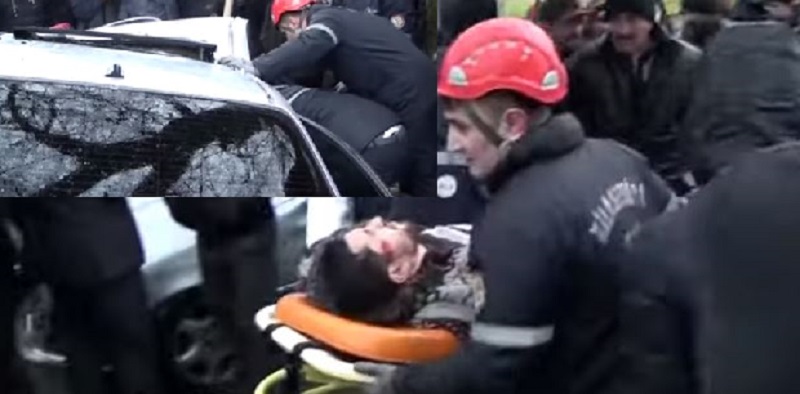 Azərbaycanda dəhşətli qəzanın videosu yayılıb