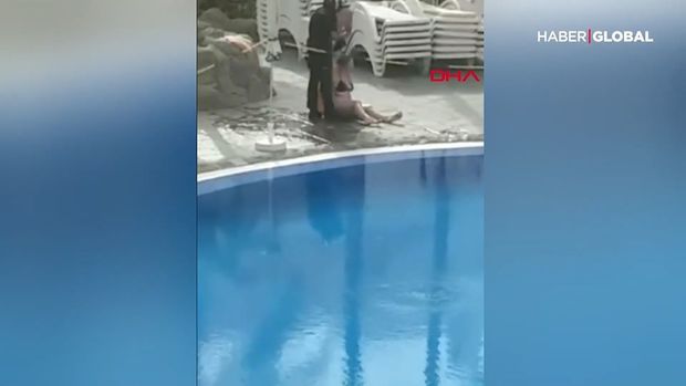 Hovuza girmək üçün koronavirus karantinindən qaçdı - VİDEO