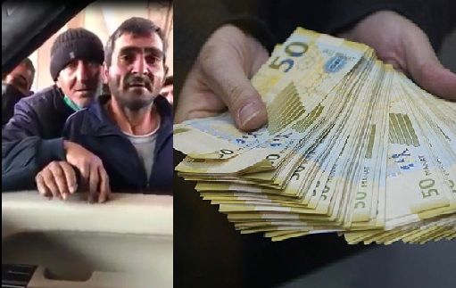 Bakının bu hissəsində iş adamı insanlara pul paylayır -VİDEO