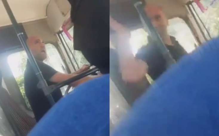 Bakıda avtobusda sürücünün  qadına qarşı iyrənc hərəkəti  —  VİDEO
