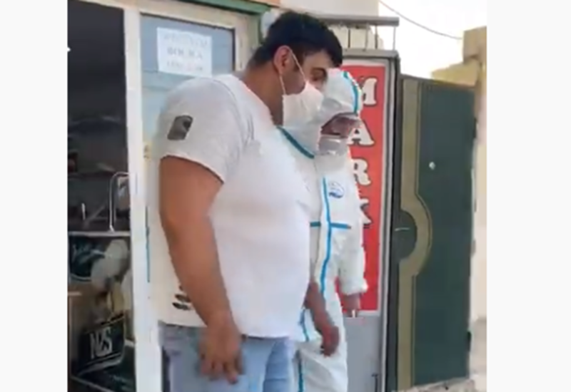 Bakıda koronavirusa yoluxan şəxs marketdə saxlanıldı - VİDEO