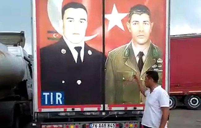 Gürcülər Mübarizin şəklini sökdürmək istədilər, türklər aman vermədi