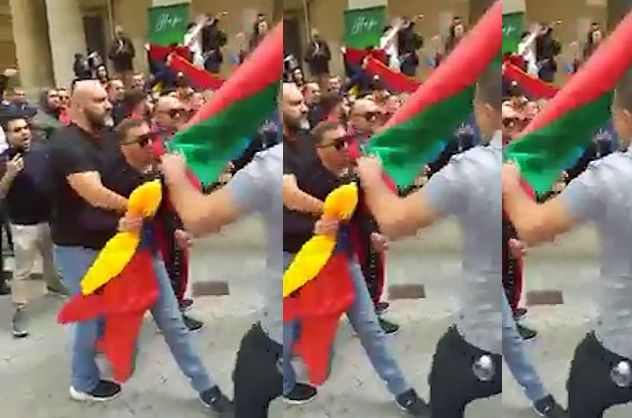 Azərbaycan bayrağına tüpürən ermənini görün nə hala saldılar  —  ANBAAN VİDEO
