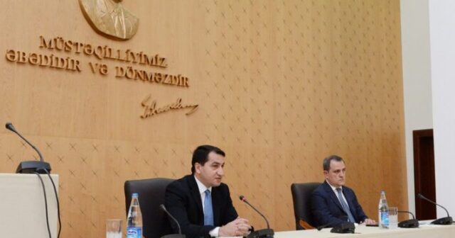 Ceyhun Bayramov və Hikmət Hacıyev mətbuat konfransı keçirir – CANLI YAYIM