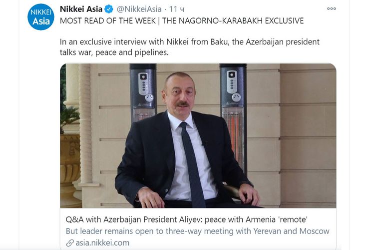 Ilham Əliyevin Yaponiya saytına verdiyi müsahibni rekord sayda adam oxudu