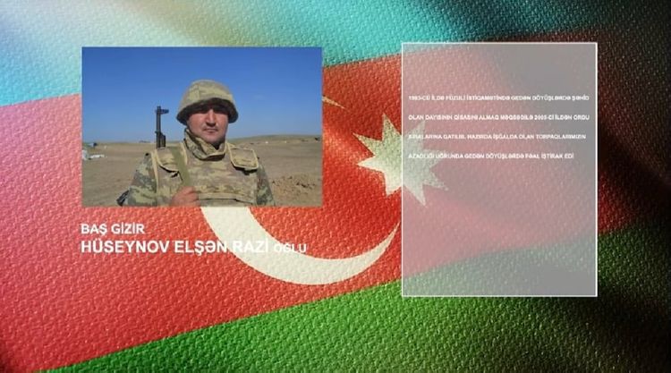 Şəhid dayısının qisasını almaq üçün orduya yazılan qəhrəmanımızı tanıyaq