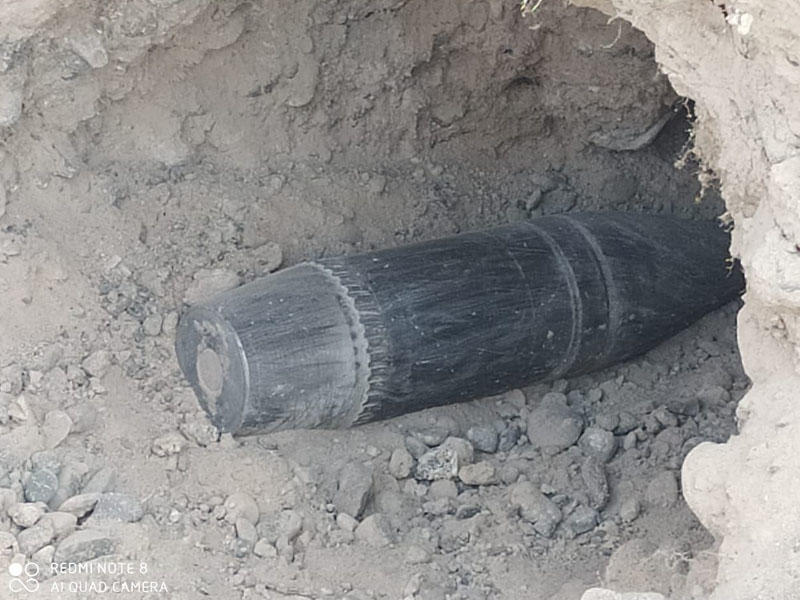 Ermənistanın Tərtərə atdığı fosforlu mərmi zərərsizləşdirilib - YENİLƏNİB - FOTO