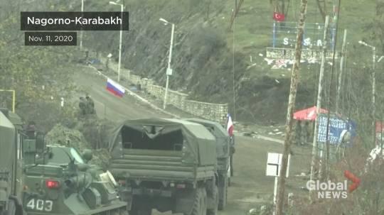 Arxayın olaq, Qarabağda Azərbaycan və Türkiyə bayraqları Rusiya bayrağından ucadadır..