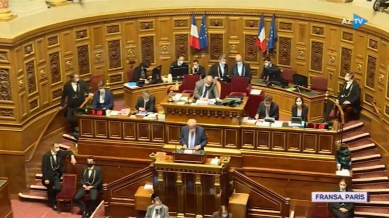 Senatda ŞOK GÖRÜNTÜLƏR: müharibənin bitməsindən xəbərsiz deputatlar... - VİDEO