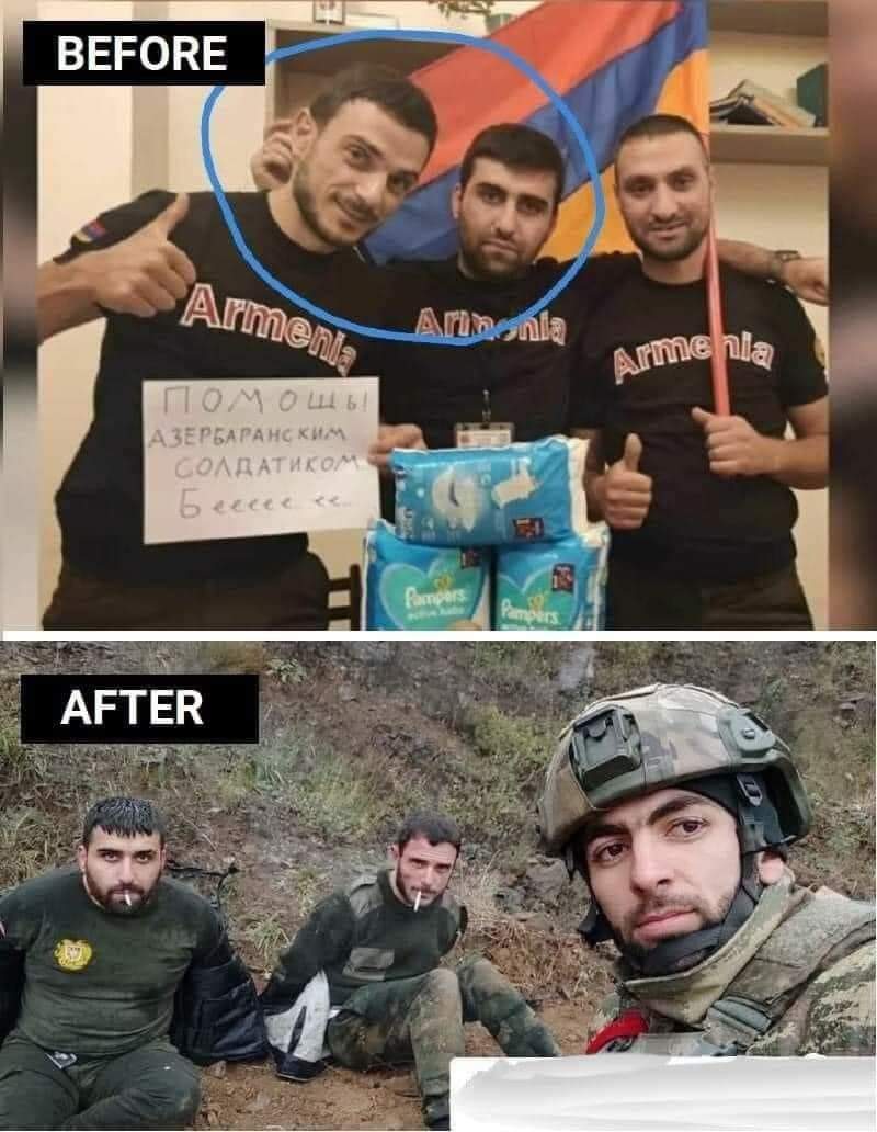 Azərbaycan əsgərləri üçün pampers almaq aksiyası keçirən erməni  əsgər əsir düşüb - FOTO