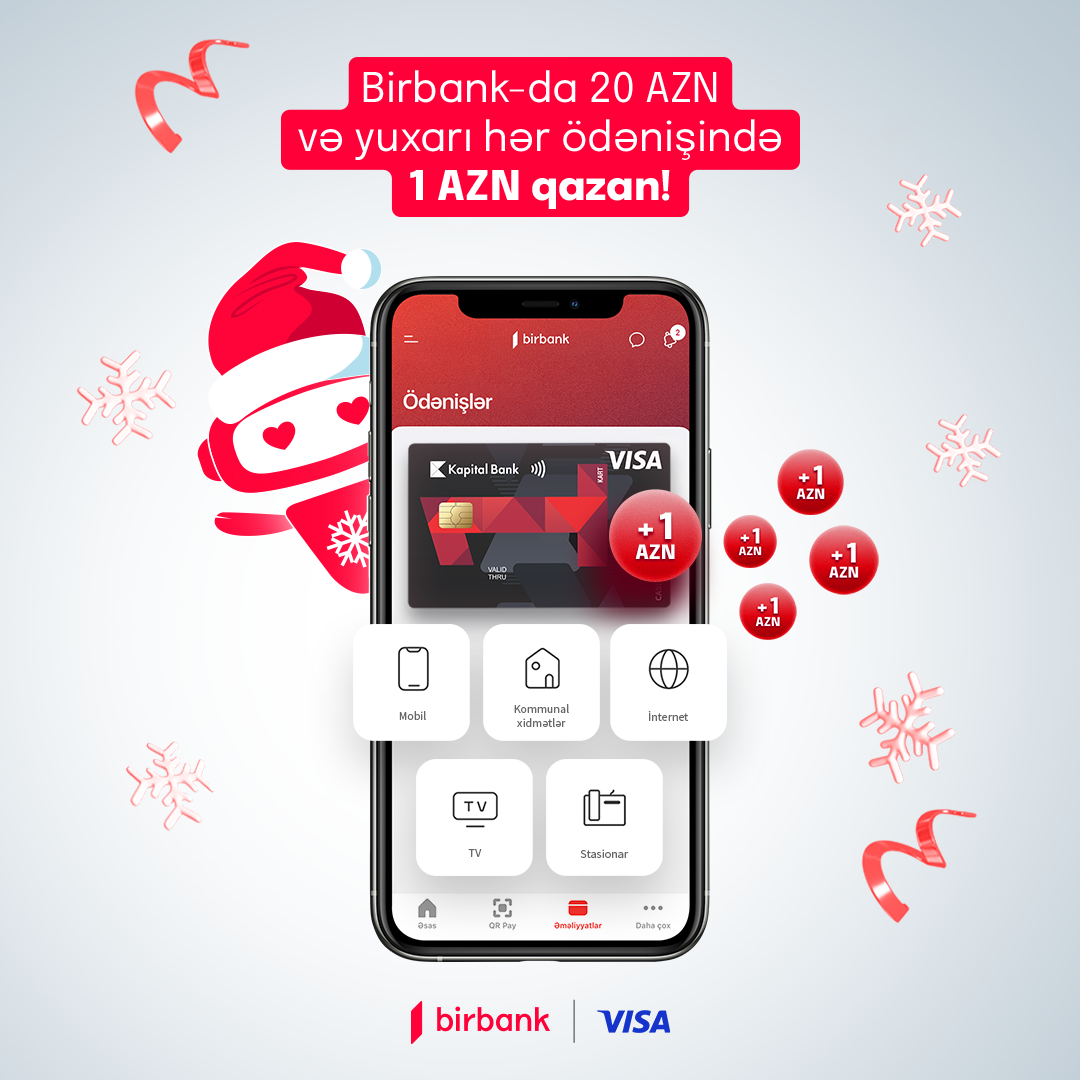 Birbank istifadəçiləri əlavə bonuslar qazanacaqlar