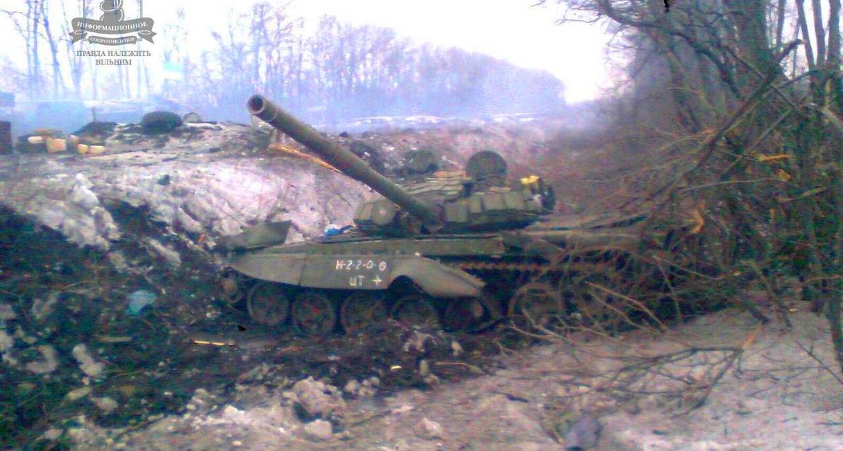 Meşəlik ərazidə hücuma hazırlaşan rus tanklarının vurulma anı
