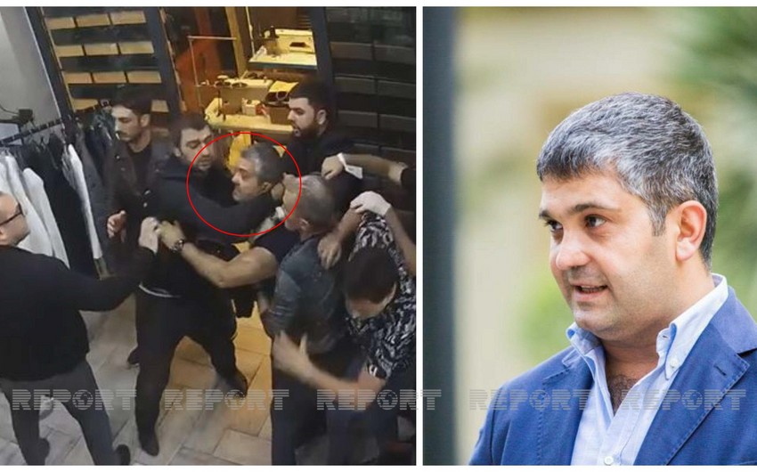Bakıda məşhur şəxs mağazada sahibkarı döydü - ANBAAN VİDEO