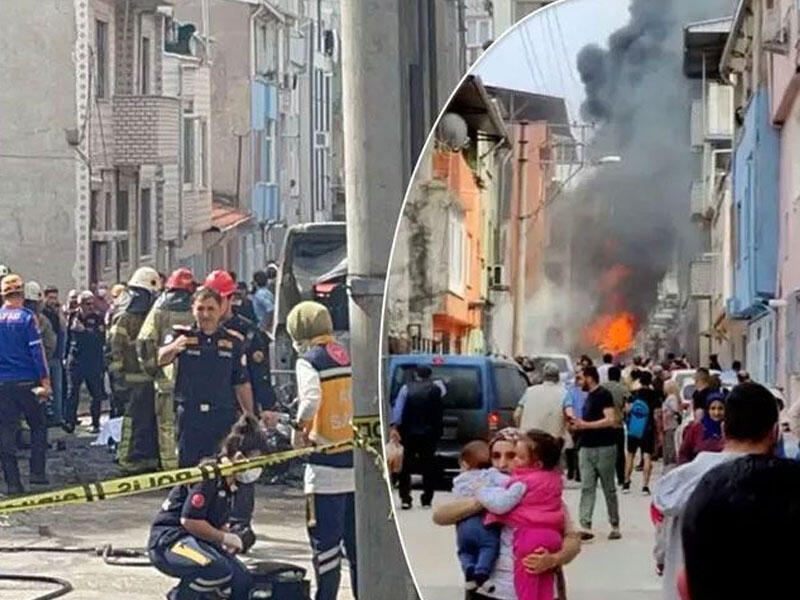Türkiyədə təyyarə evlərin arasına düşdü - Ölənlər var - VİDEO - FOTO
