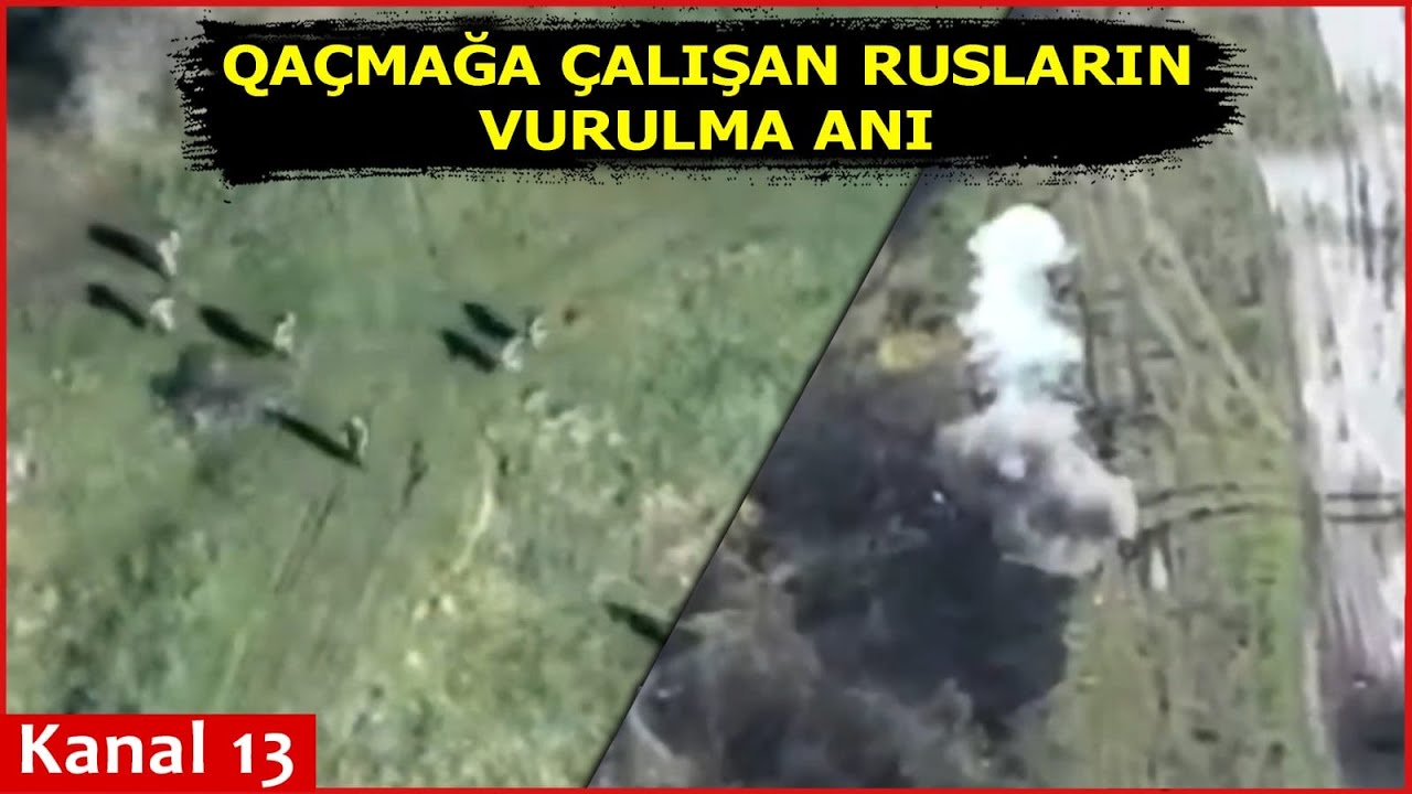 Gizlənməyə çalışan rusların VURULMA ANI: yaralıları sürüyərək apardılar- Real döyüş kadrları