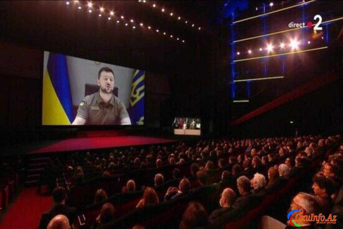 Zelenski Kann Film Festivalının iştirakçılarına müraciət edib