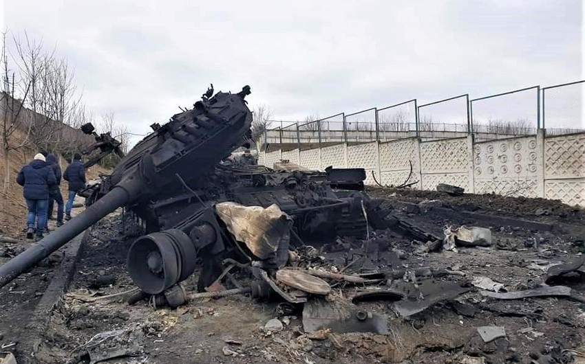 Ukrayna ordusunu atəşə tutan TANK BELƏ MƏHV EDİLDİ