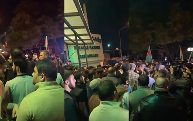 Keşlədə Şəhidlər xiyabanı yaxınlığında gecə klubu açılması etirazlara səbəb oldu