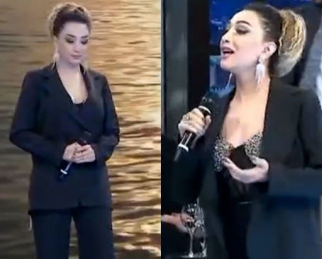 Canlı efirdə müğənninin sinəsi açıldı,veriliş dayandırıldı - ANBAAN VİDEO