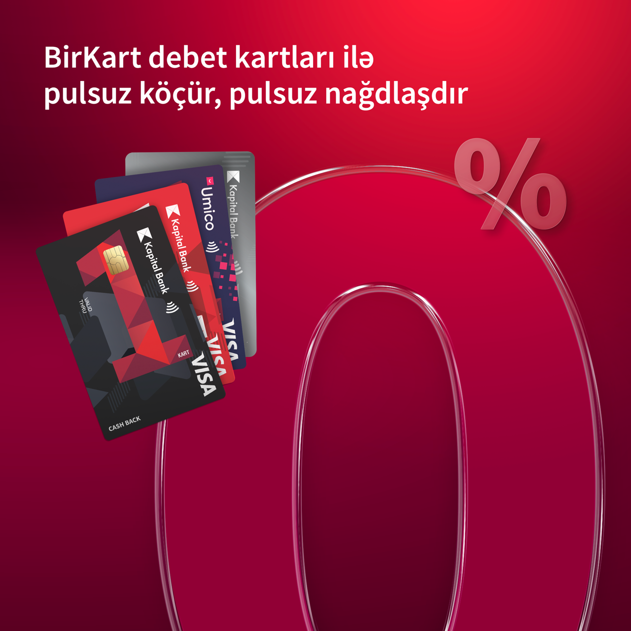 BirKart-da nağdlaşma və köçürmələr komissiyasız oldu!