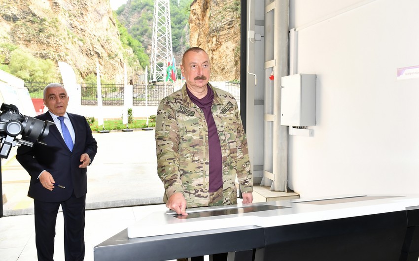 Prezident “Kəlbəcər-1” kiçik SES-in açılışında iştirak edib