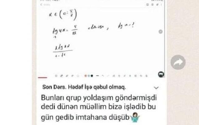 MİQ imtahanında suallar öncədən bəzi iştirakçılara göndərilib? - FOTO