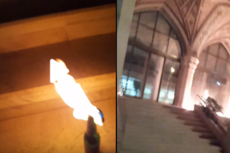 Xameneinin nümayəndəliyini YANDIRDILAR (VİDEO)